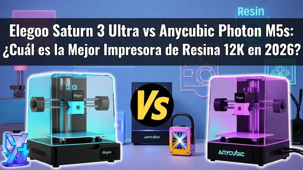 Elegoo Saturn 3 Ultra vs Anycubic Photon M5s: ¿Cuál es la Mejor Impresora de Resina 12K en 2026?