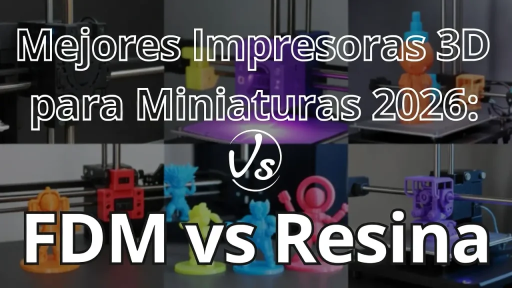 Mejores Impresoras 3D para Miniaturas 2026: FDM vs Resina