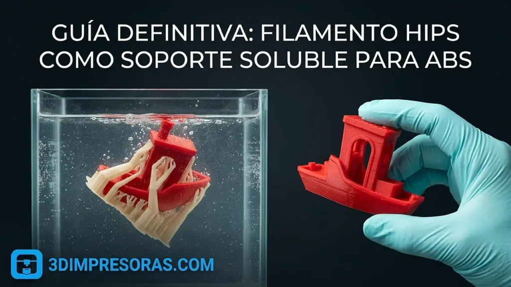 Filamento HIPS: guía completa como soporte soluble para ABS