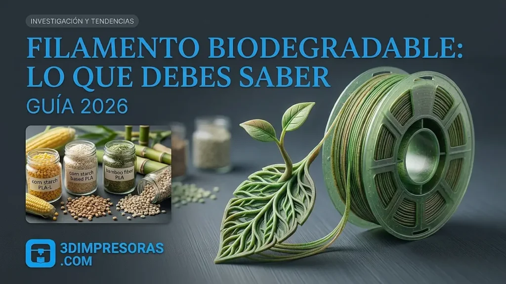 Filamento biodegradable: lo que debes saber - Guía 2026