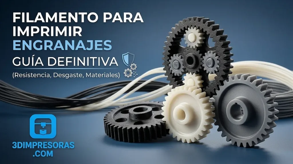Filamento para imprimir engranajes: guía definitiva (resistencia, desgaste, materiales)