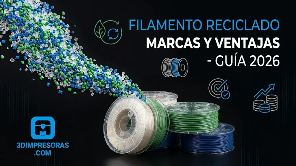 Filamento reciclado: marcas y ventajas - Guía 2026