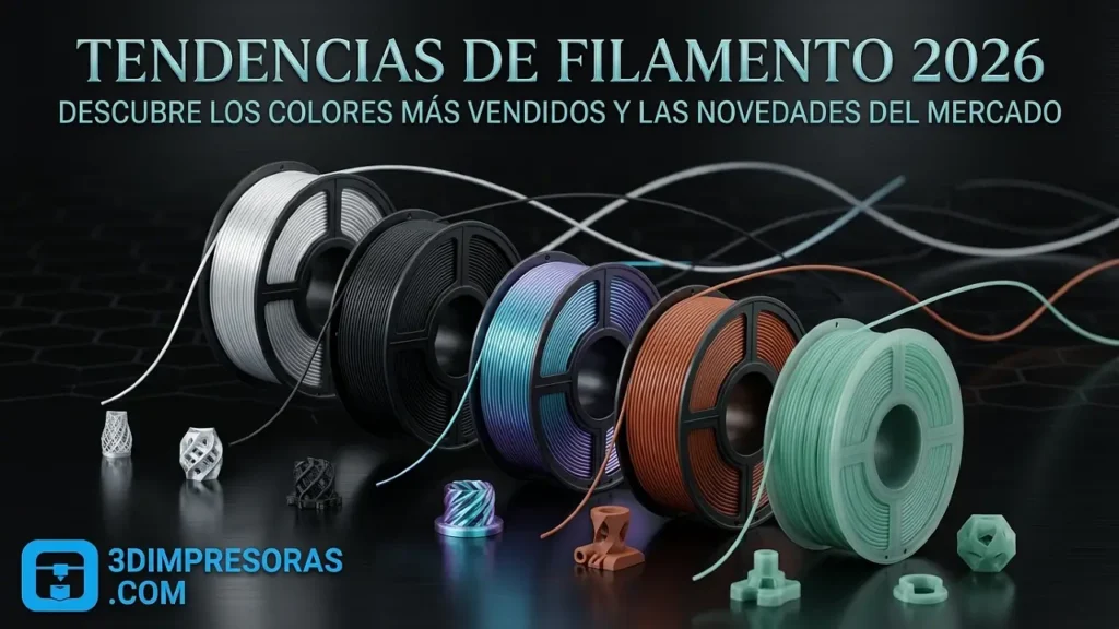 Los colores de filamento más vendidos - Tendencias 2026